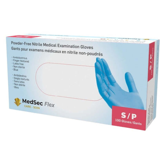 Flex - Gants d'examen médical en nitrile 4 mil (boite de 100) - MedSecare